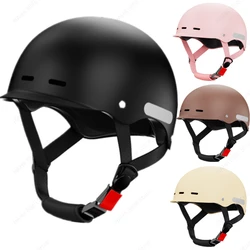 Motorcycle Helmet Skull Cap Half Face Helmet Four Seasons for Brim Helmet Motorbike Crash Motor Helmets Casco Safety Cap