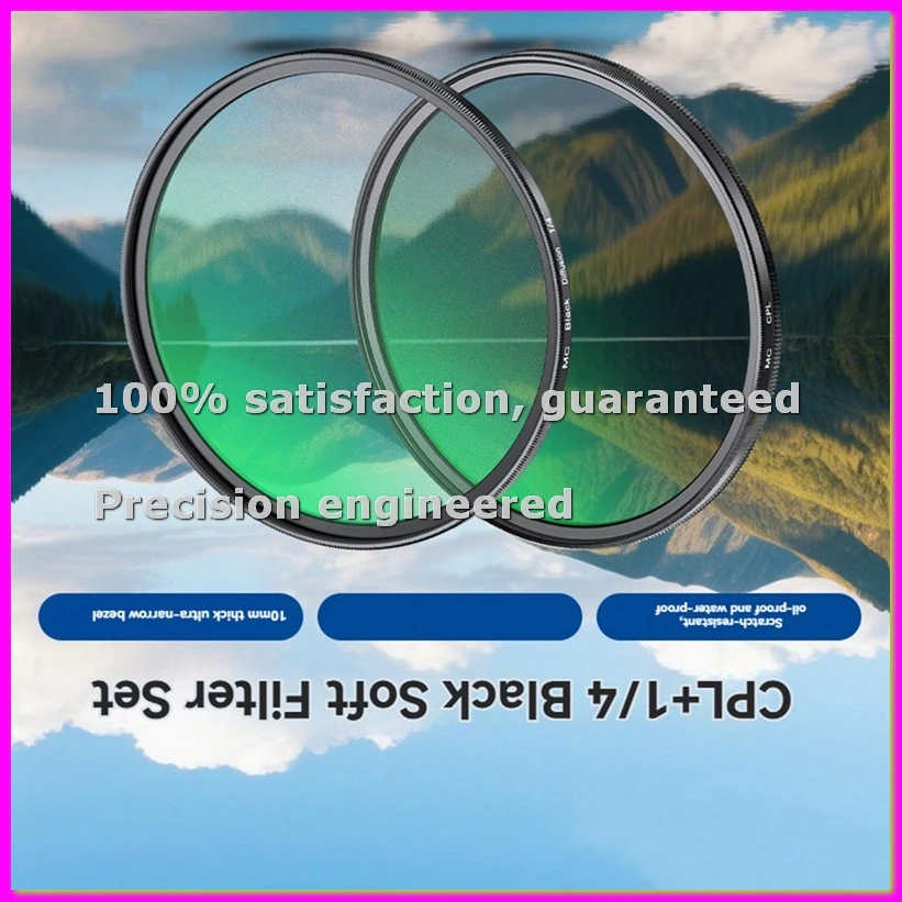 

72-мм CPL+фильтр Black Diffusion 1/4 для объективов: круговой поляризационный, для уменьшения бликов, с мягким кинематографическим эффектом - ELEC