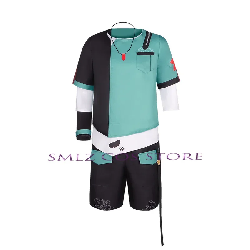 Restaurant Dan Heng cosplay daily uniform game honkai star rail danheng wigs outfit Halloween party role Dan Heng clothing set