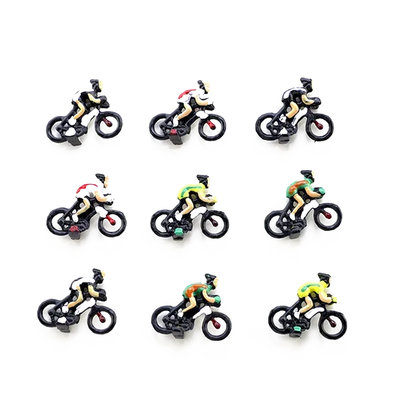AliExpress MDWD Model Railway HO Scale 1:87 Cyclist Photographer Cycling 15 Different Poses Bicycle Motorcycle