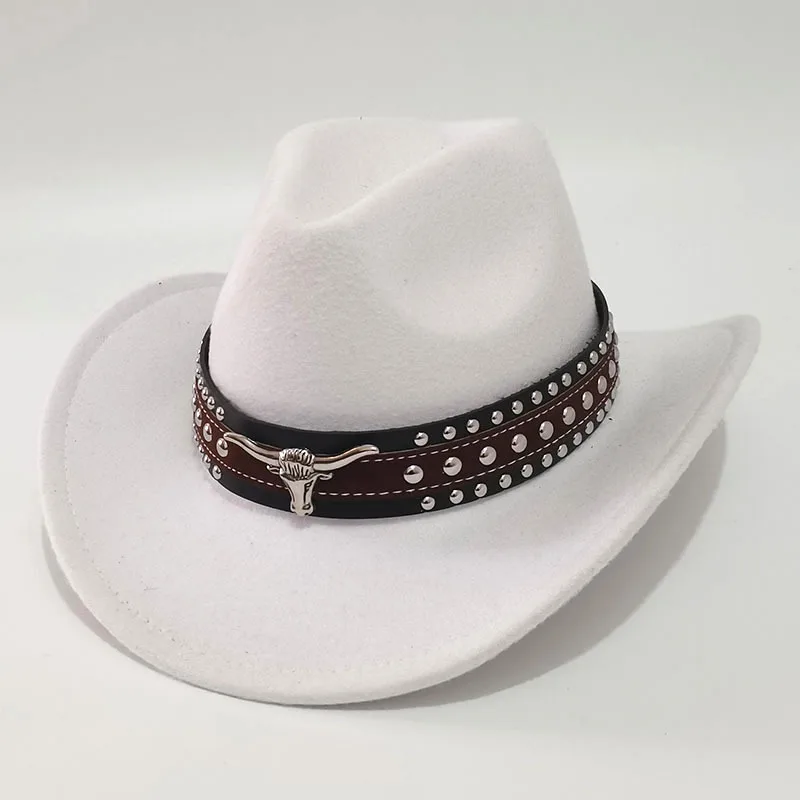 

HongLuan черный фетровый пояс с бычьей головой, ковбойские шляпы для женщин, ковбойская шляпа на Хэллоуин, женский костюм пастушки, ковбойские аксессуары для мужчин