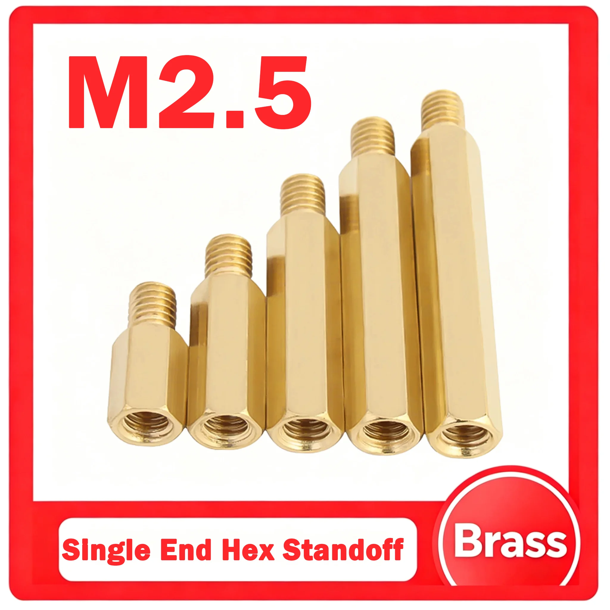 M2.5 Hex Brass Male Female Motherboard Standoff Mount Thread Board Rack Stud Threaded Pillar PCB Column Spacer Screw 20-40pcs