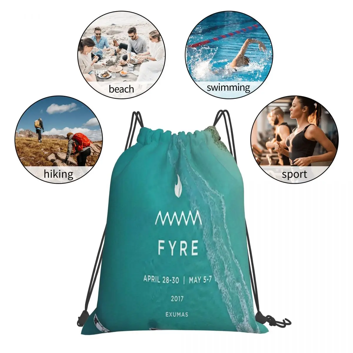 Fyre Pack Backpacks Fashion Portable Drawstring Bags Drawstring Bundle Pocket Sports Bag Book Bags For Travel Students