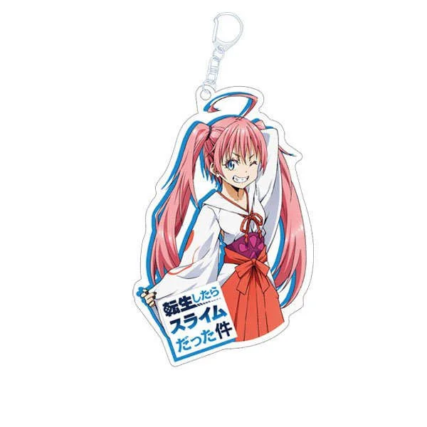 Anime Fans Gifts That Time I Got Reincarnated as a Slime HD Figures Charm Acrylic Keychain pendant Ornament Collection About 6cm