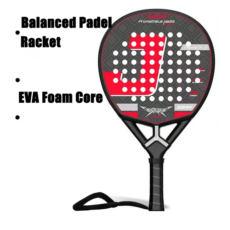 

Paddle Racket Carbon Fiber Soft EVA Face for Adult Prefessional Training Tennis Paddle Racquet with Padel Shovel Protector