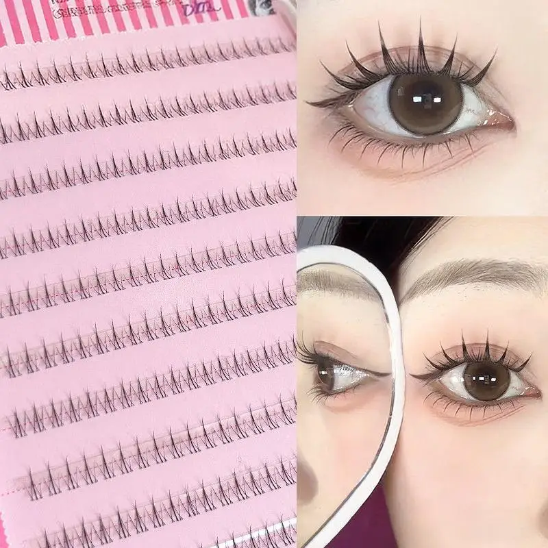 False Eyelashes Segmented Glue Free Ultra Soft 10 Pairs Natural Look for School and Daytime Wear