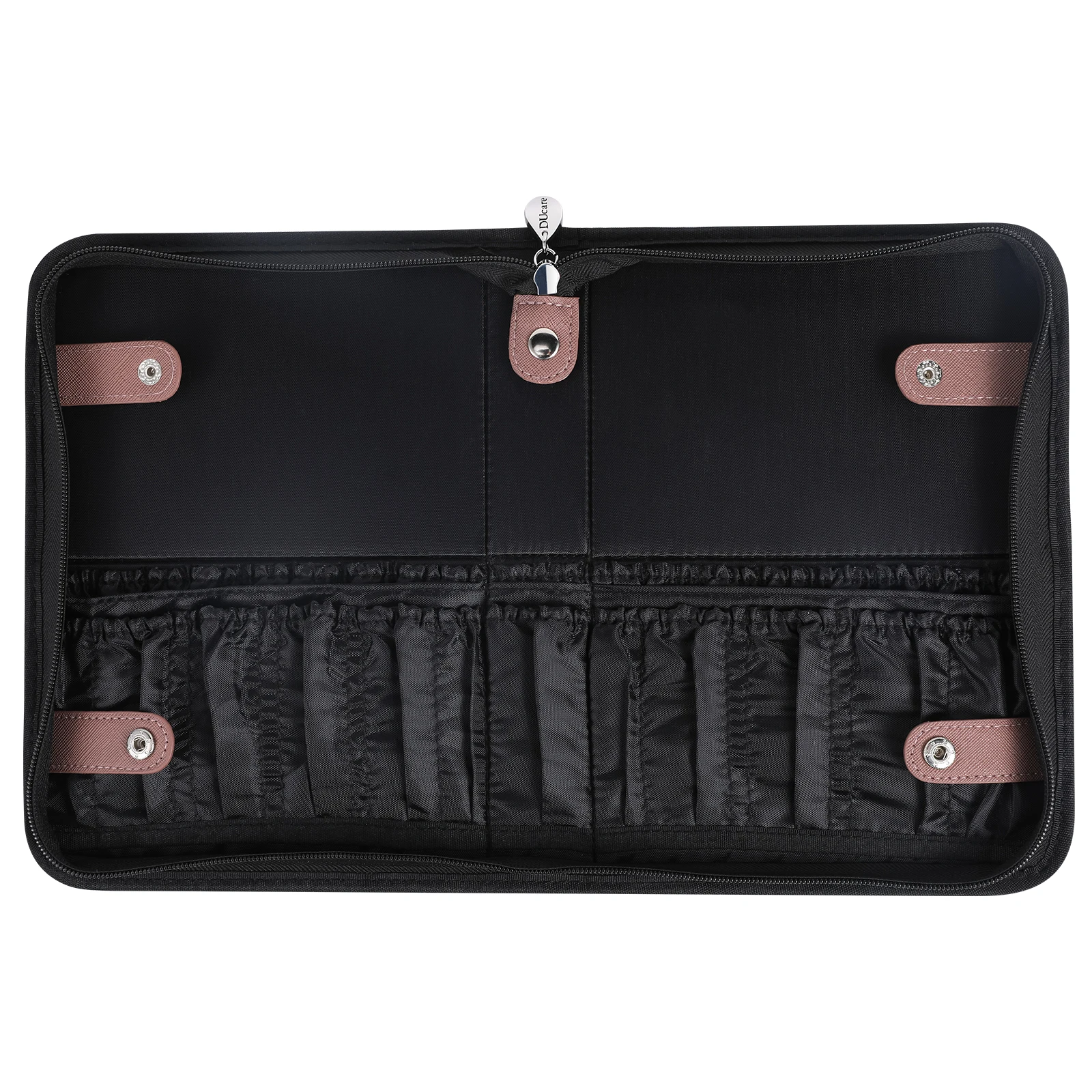 DUcare 女性用メイクアップバッグ トラベルコスメティックバッグ メイクブラシケース 30穴バッグ プロフェッショナルオーガナイザー メイクブラシアクセサリーバッグ