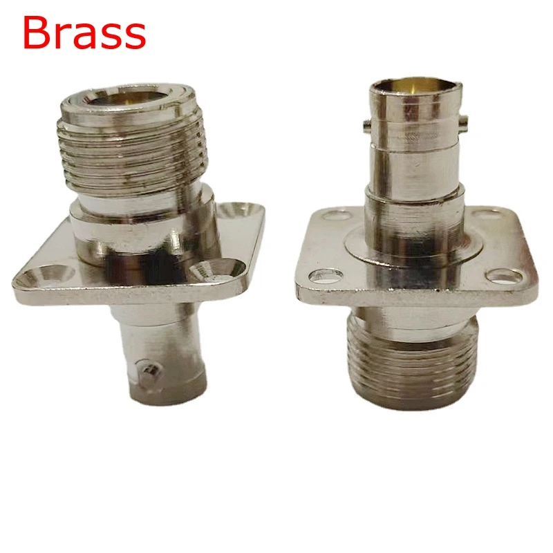 1PCS L16 N Female To Q9 BNC Female 4Hole Flange Connector N female to BNC female Flange Chassis Panel Mount Socket Adapter