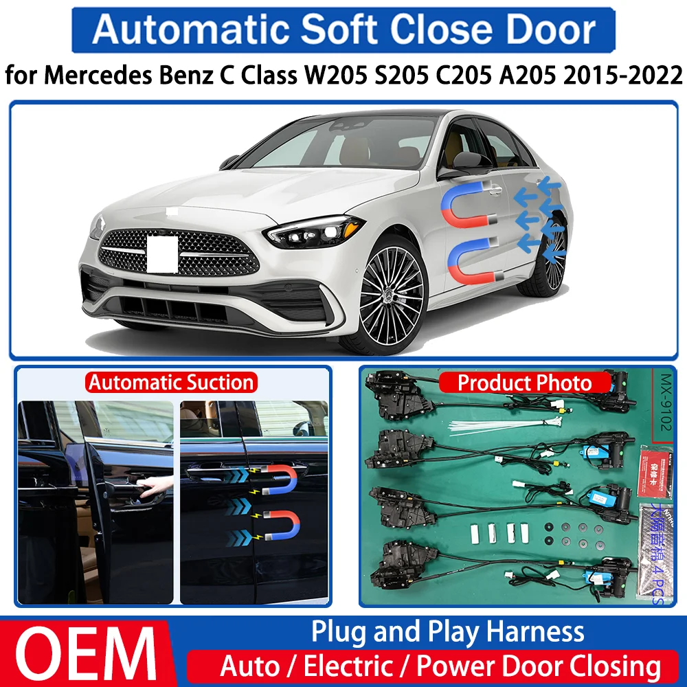 

for Mercedes Benz C Class W205 S205 C205 A205 2015-2022 Car Automatic Soft Close Door Electric Suction Auto Power Closing System