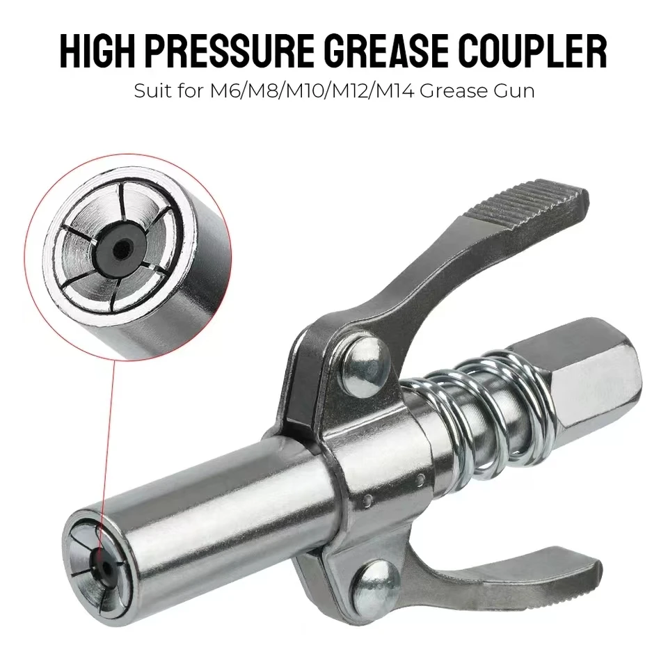 10000PSI High Pressure Grease Coupler Nozzle Hose Pump Syringe Grease Gun NPT1/8 Adapter Brake Oil Change Tools Car Accessories