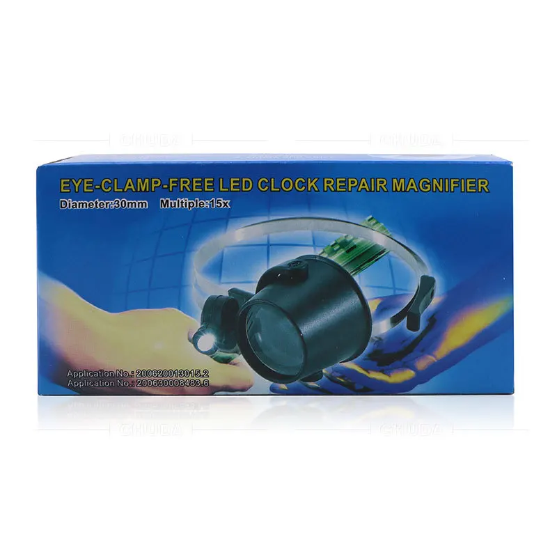 Head-Mounted 15X Small Machine Repair Clock Repair Eye Mask Type Jewelry Tools Monocular Magnifying Glass for Watchmakers