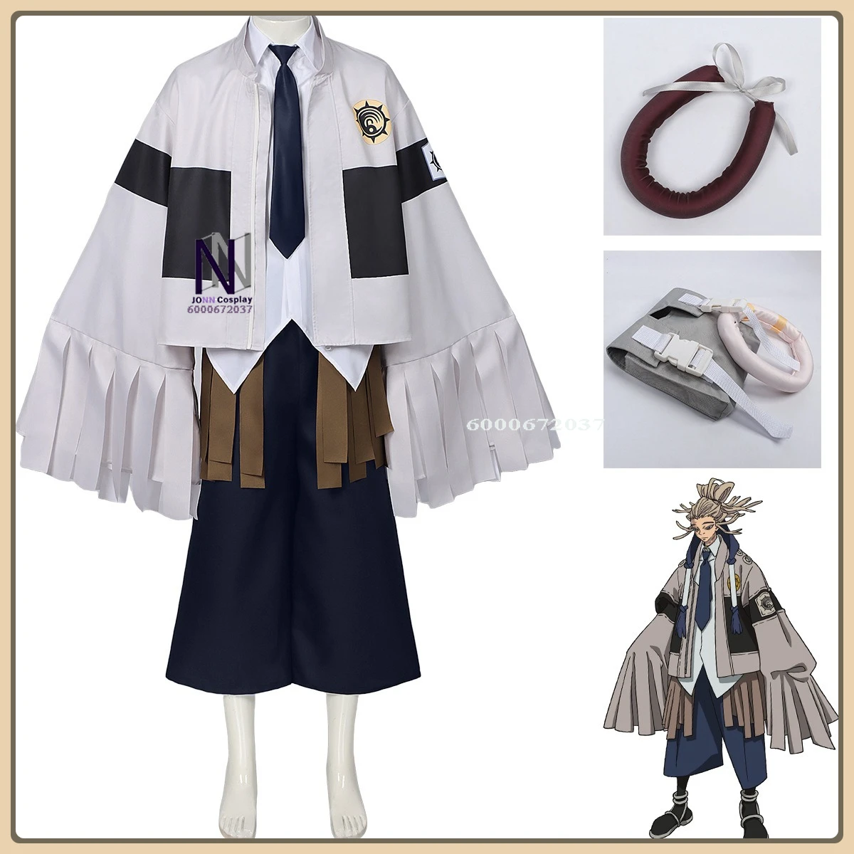 

Unisex Tamsy Cosplay Costume - High Quality Full Set Gachiakuta Anime Tight Short Sleeve Tattoo Stickers Halloween Party Suit