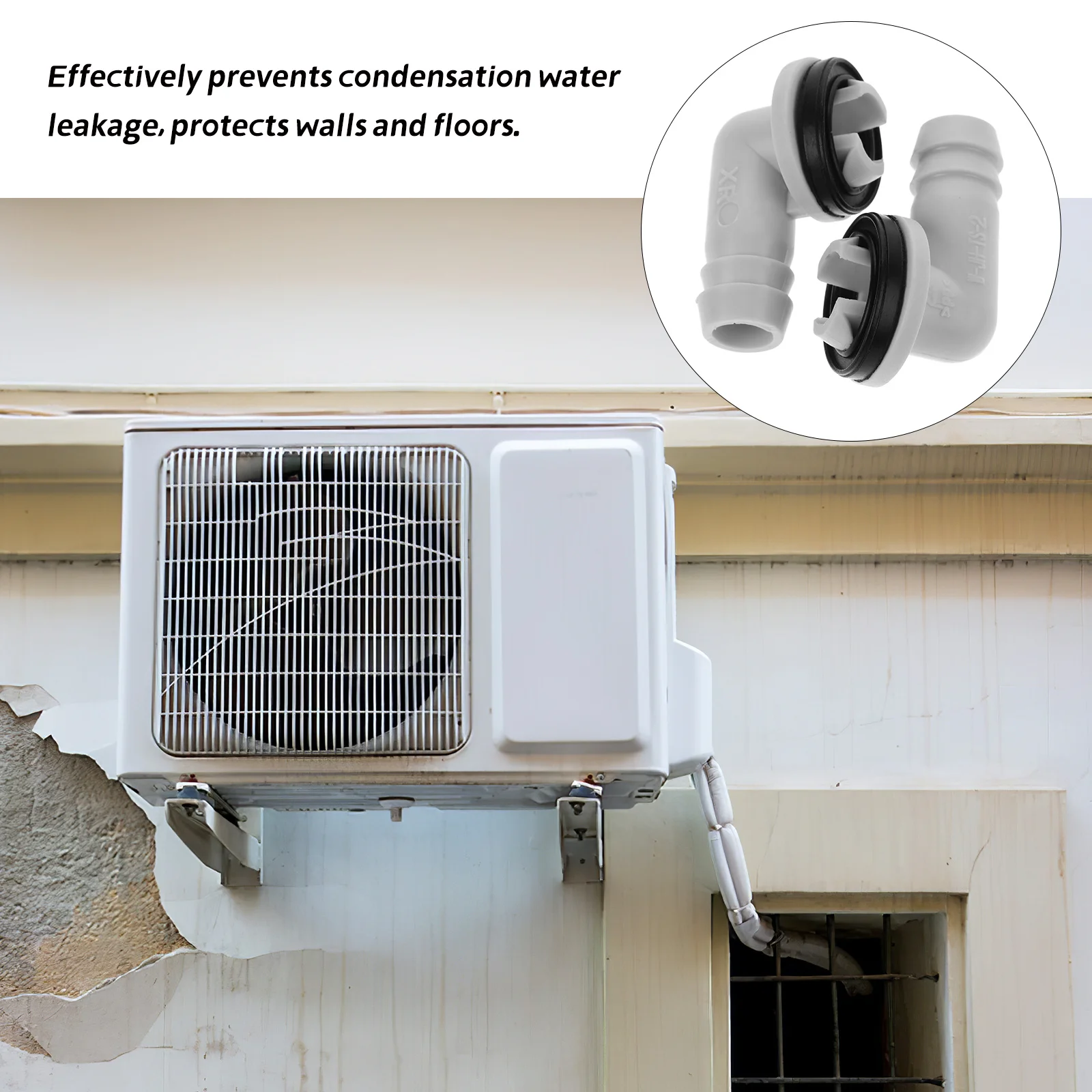 2 قطعة استنزاف الأنابيب التوصيل المكثف موصل الخرطوم 15 مللي متر مشبك البلاستيك أجزاء مكيف الهواء سبليت وحدة التيار المتناوب تركيب الصرف