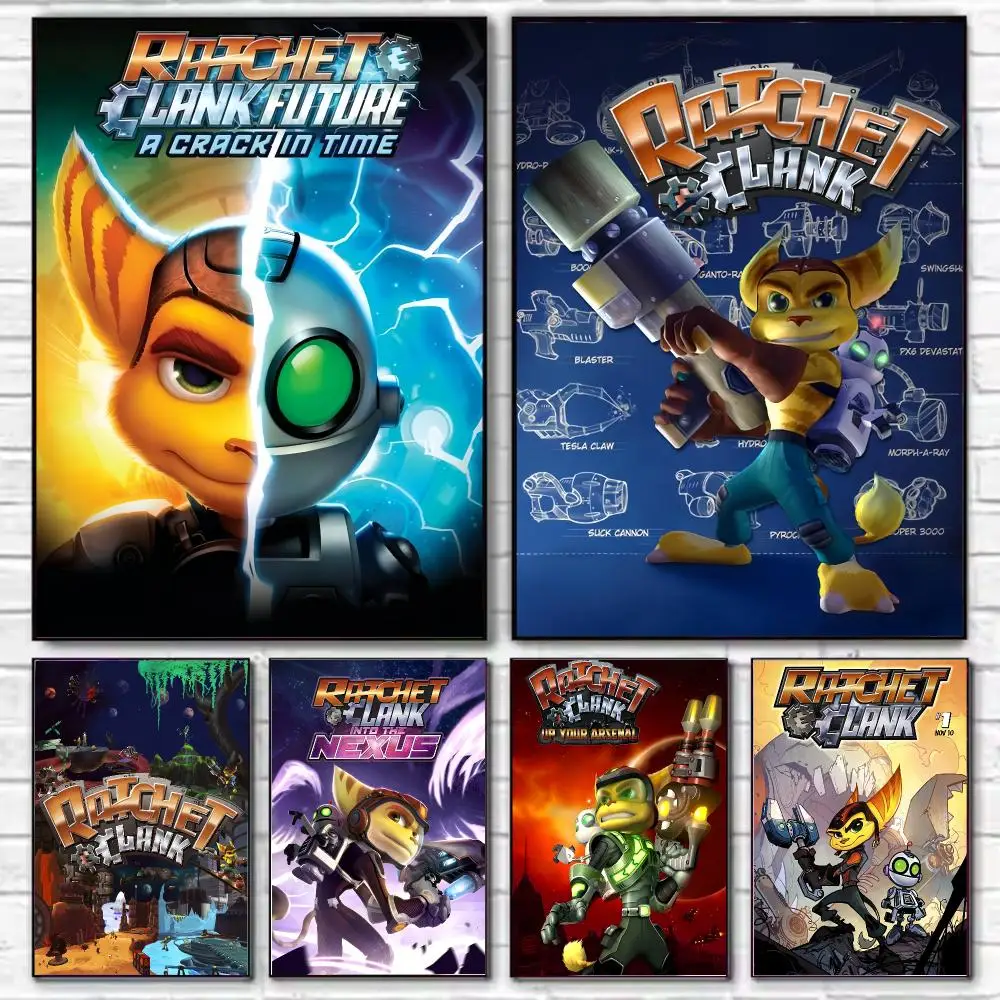 Game Ratchet & Clank Poster HD Art Decorative Wall Art Waterproof Home Décor for Living Room Bedroom Café Stylish Gift