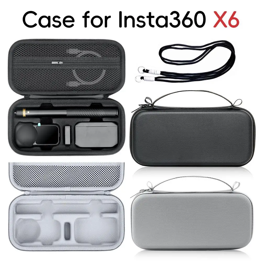 Wasserdichte Tragetasche zur Aufbewahrung für die Insta360 X6, tragbare Schultertasche, robuste Schutzhülle, Kamerazubehör. – Detail 12