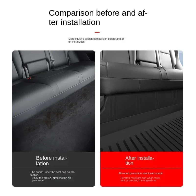 Per Tesla Model Y 2023 TPE Under Seat Side Full Protector Cover Anti-kick Pad protettivo Guard Seat Rear Integrated Full Cushion