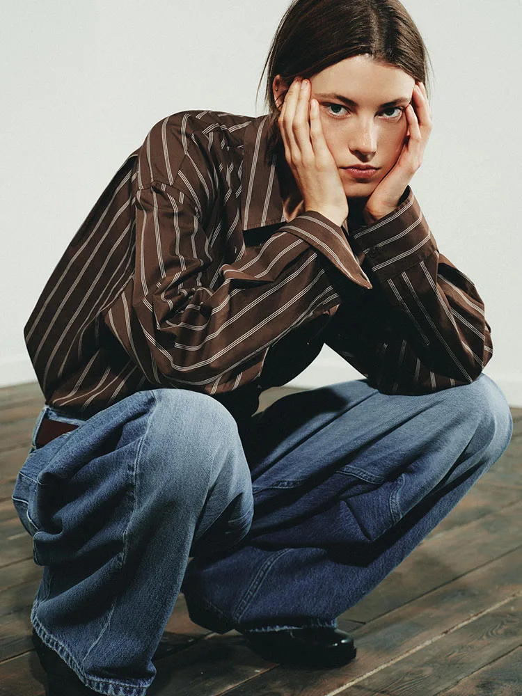 Słodkie, modne, luźne jeansy o średnim stanie, nowość, odzież zimowa damska, Ele Personali 36072