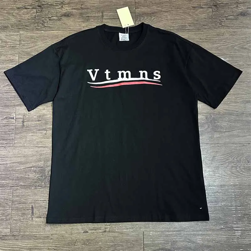 Summer Best Quality VT Classic Logo Printed Women Men Short Sleeve T shirts tees Hiphop Oversized Men Casual Cotton T shirt