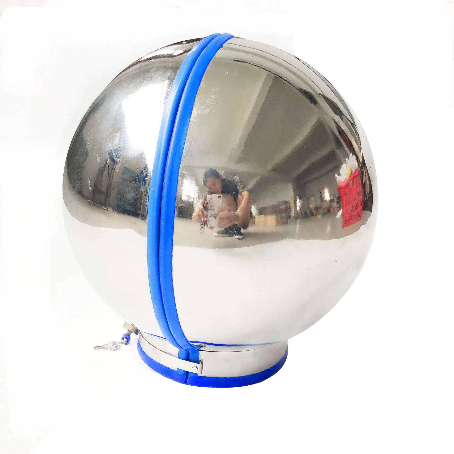 Stainless Steel Erotic Helmet Headgear with Lock Visible Male Female Ball Helmet SM Couple Sex - Image 3