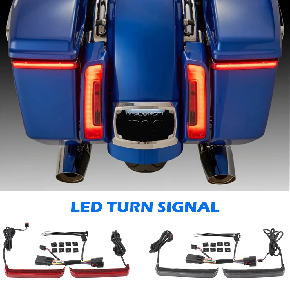 

New Motorcycle Saddle Bag LED Turn Signal For Harley Touring CVO Road Glide FLTRXSE 2023-2025