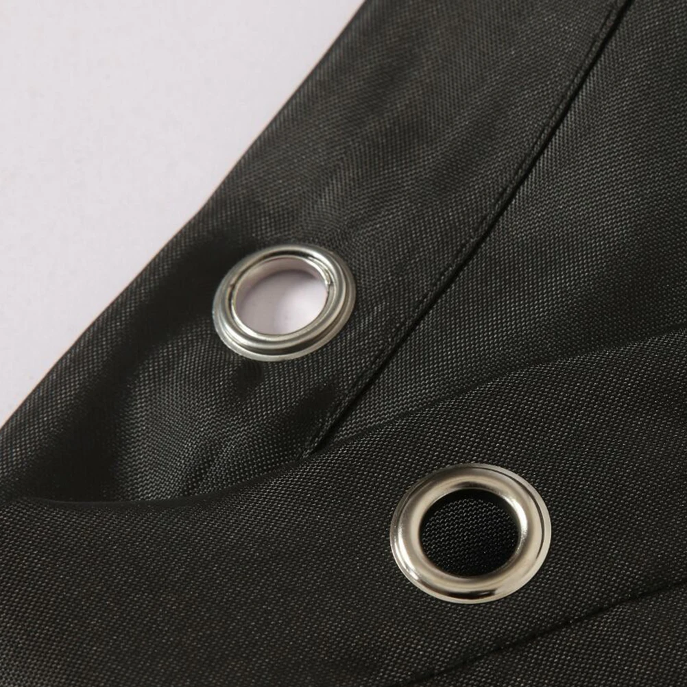 

1Pcs Black Shower Curtain Waterproof Polyester Bathroom Partition 120x180cm Easy Hang Rustproof Grommets Reinforced Top Header