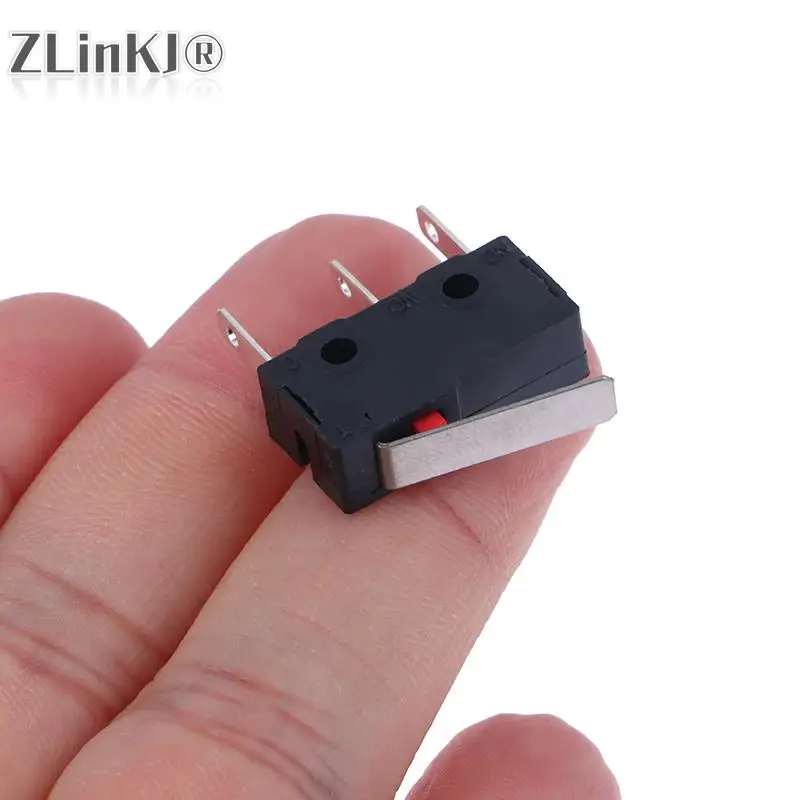 5PCS Long Foot Micro Switch 3Pin NO/NC Mini Limit Switch 5A 250VAC KW12 Snap Action Push Micro Switches Wholesale