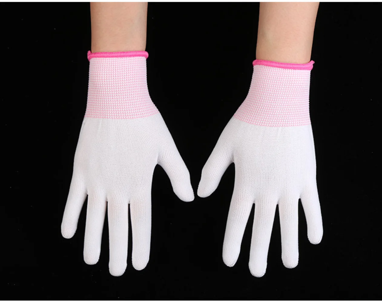 1 Pair Antistatic Gloves Anti Static ESD Electronic Working Gloves Pu Finger Coated Finger PC Antiskid For Finger Protection