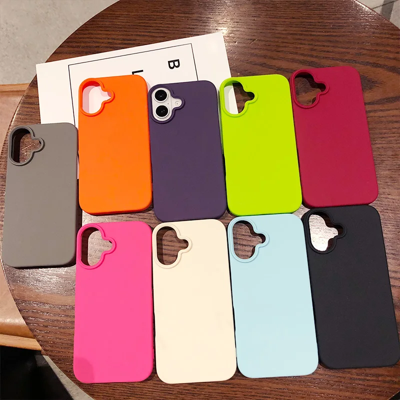 Luxury Matte Half-Pack Case for IPhone 16 15 14 13 12 Pro Max Candy Color Shockproof Soft Silicone Thin 16Pro Cover Caque