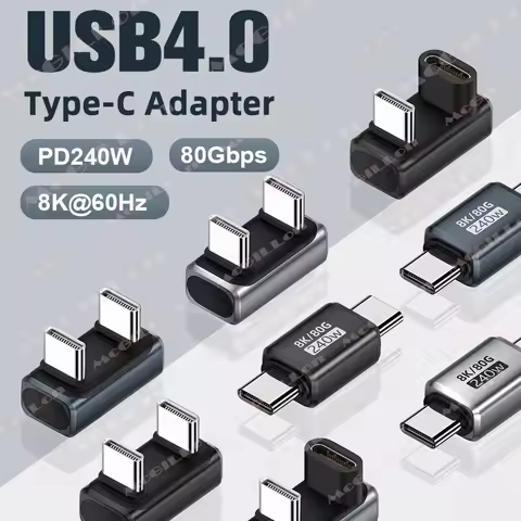 USB4.0 ThunderBolt 4 80Gbps Data Adapter 8K@60Hz 240W 5A Type C to USB C Fast Charging Converter Adaptor For Macbook Steam Deck