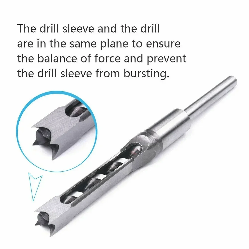 

3/4Pcs Square Hole Drill Bits Auger Drill Bit Set Mortising 19mm Clamping Shank Woodworking Saw Mortise Chisels Power Tool