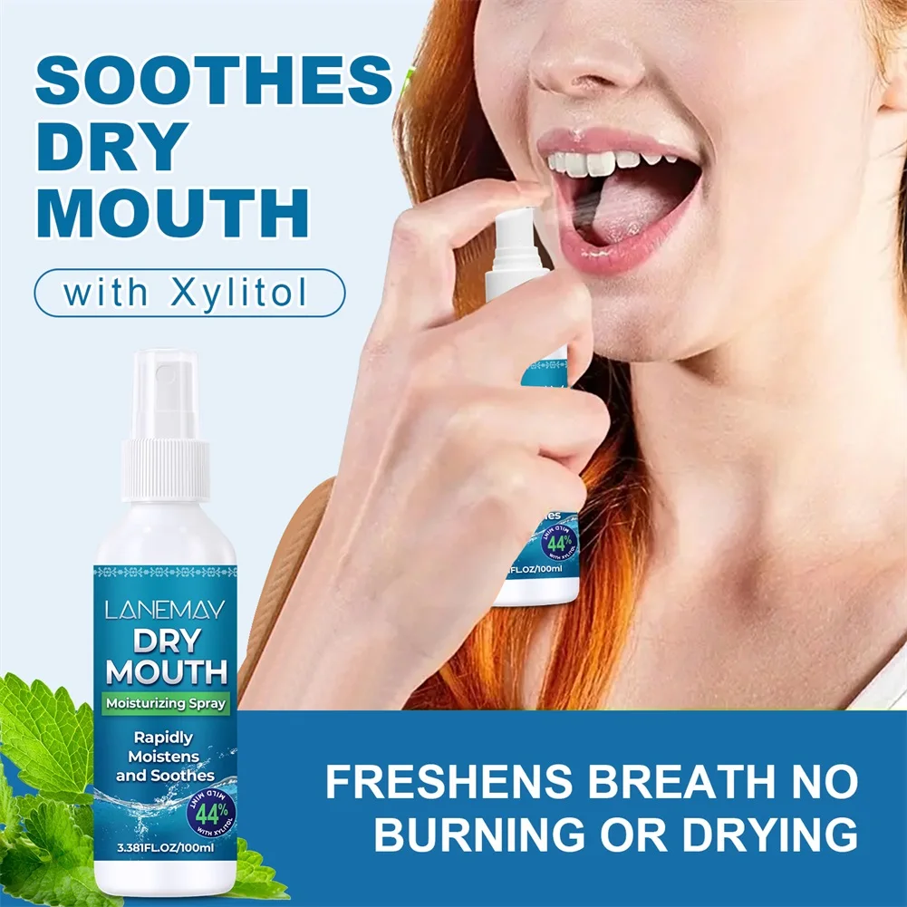 Portable Bad Breath Mouth Spray Adults Long Lasting Breath Freshener Spray Eliminates Odor Hydrating After Meals / Post-Dinner