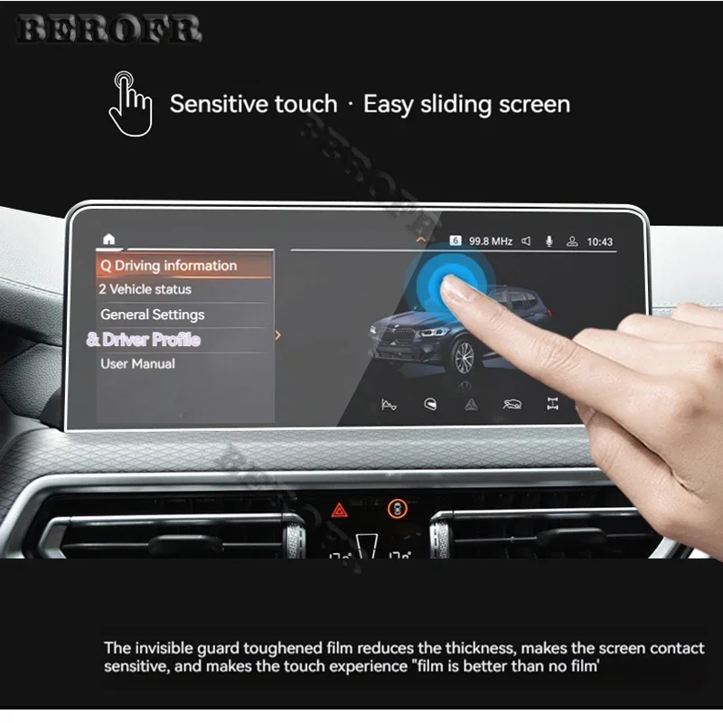 Car GPS navigation Protective film LCD screen TPU film Screen protector Anti-scratch film fitting PPF For Kia Seltos 2023