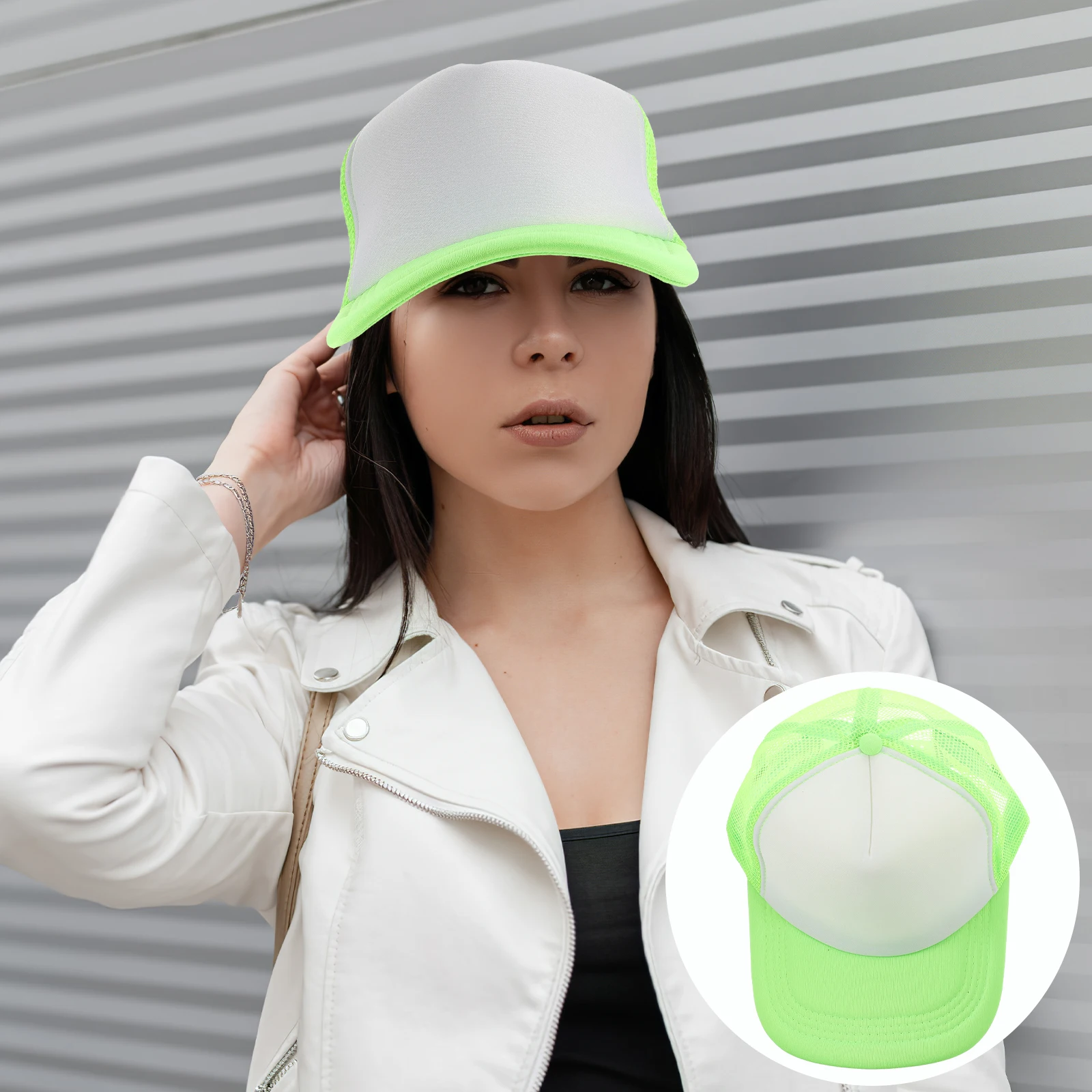 

10pcs Blank Mesh Baseball Caps Polyester Diy Trucker Hats Adjustable Snapback Heat Transfer Sublimation Hat Blanks Outdoor