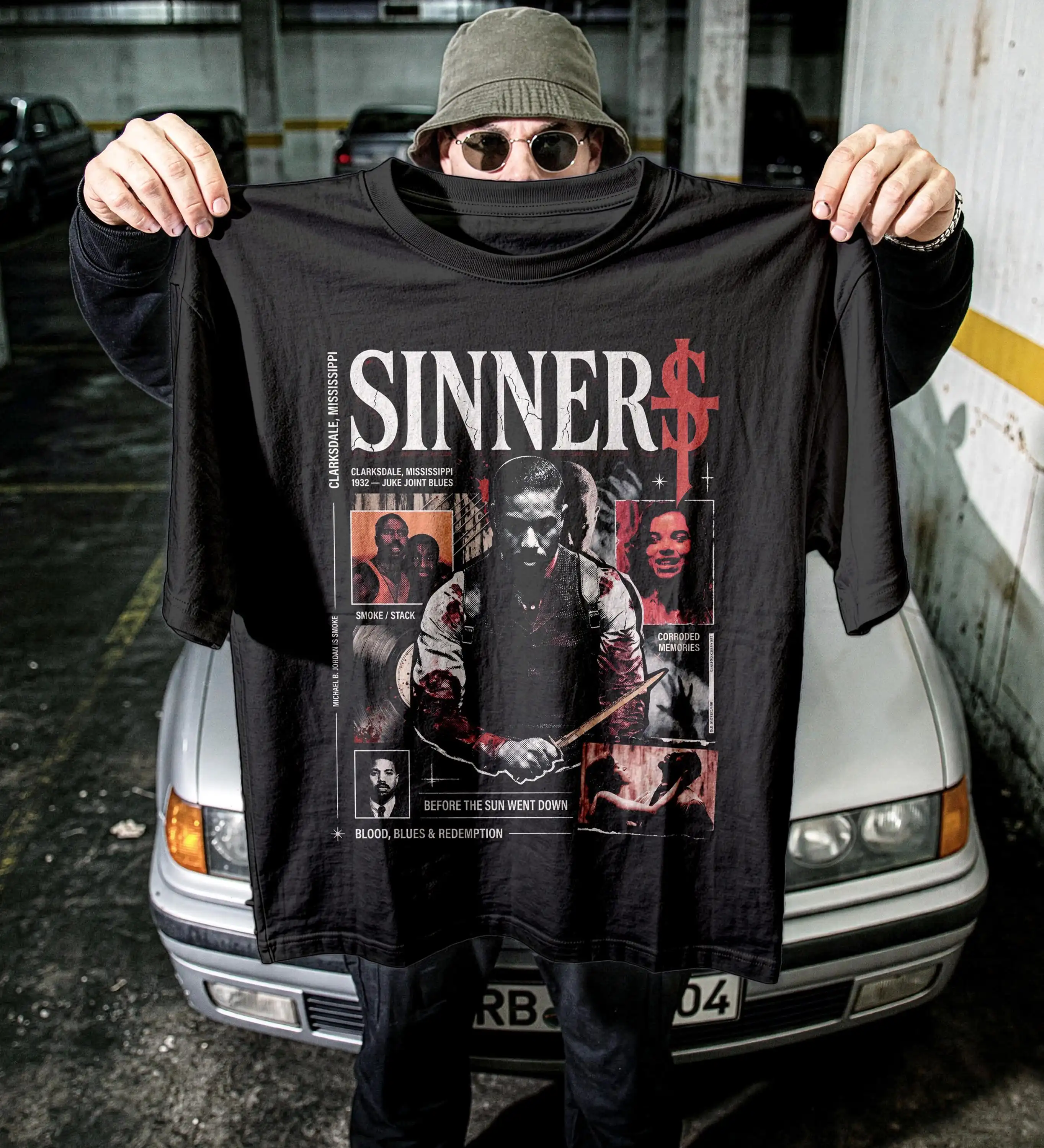 Sinners T-Shirt, Michael-B-Jordan Horror Film Shirt, Vampire Movie Graphic Tee
