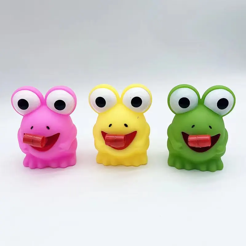 Funny Squeeze Spit Tongue Animals Frogs Dinosaurs Snakes Monsters BB Call Toys Kids Stress Relief Toys Pinch Music Fidget Toys