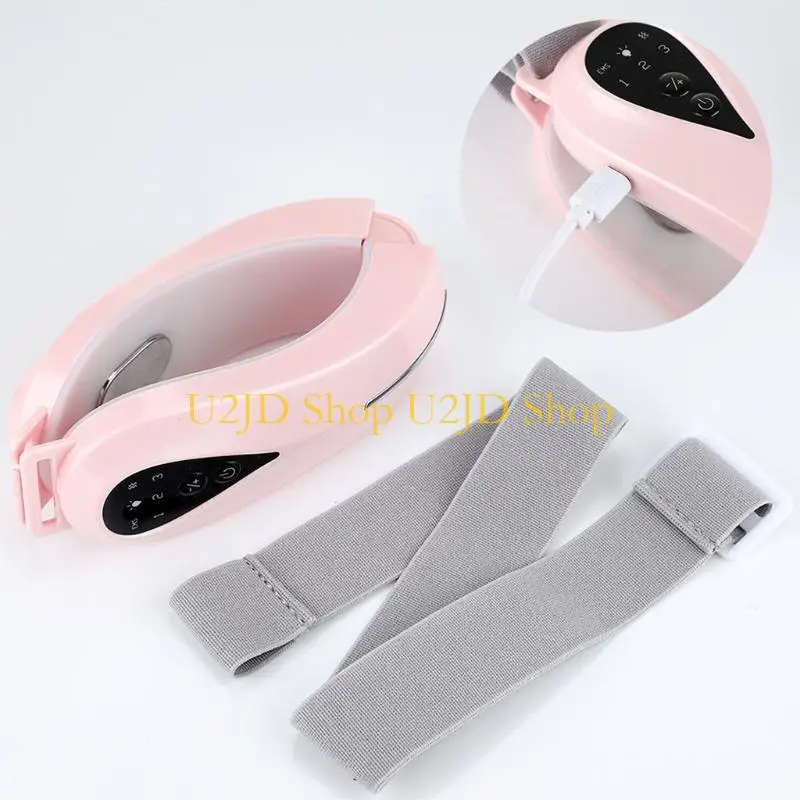 U2JD Micro Current V-Face Massager Chin Lift Belt Double Chin Reducer for Women Men
