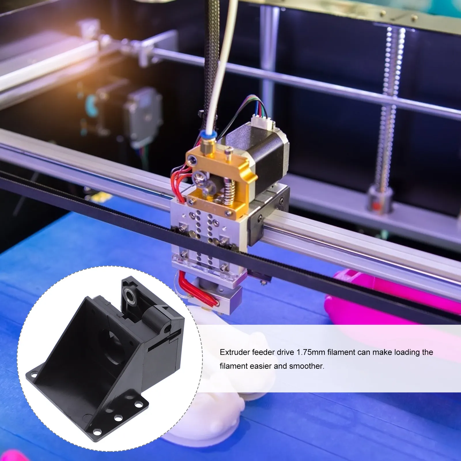 

1 Set 3D Printer Extruder Core 1.75mm Filament Block Replacement Kit for Precise 3D Printing Parts Mk8 Extruder