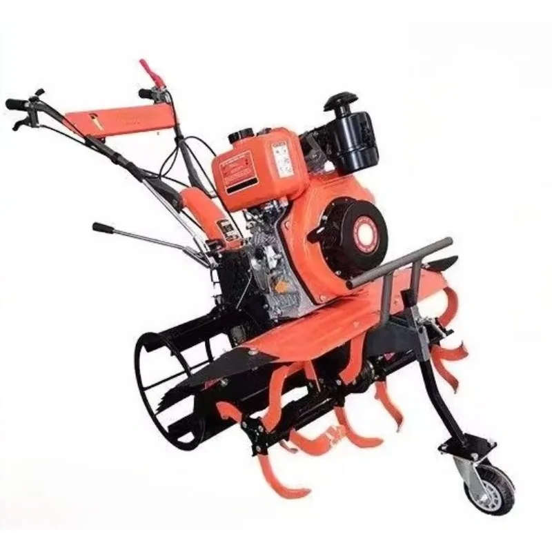 ew~ Direct-connect four-wheel drive micro-tillage machine self-propelled rotary tiller&