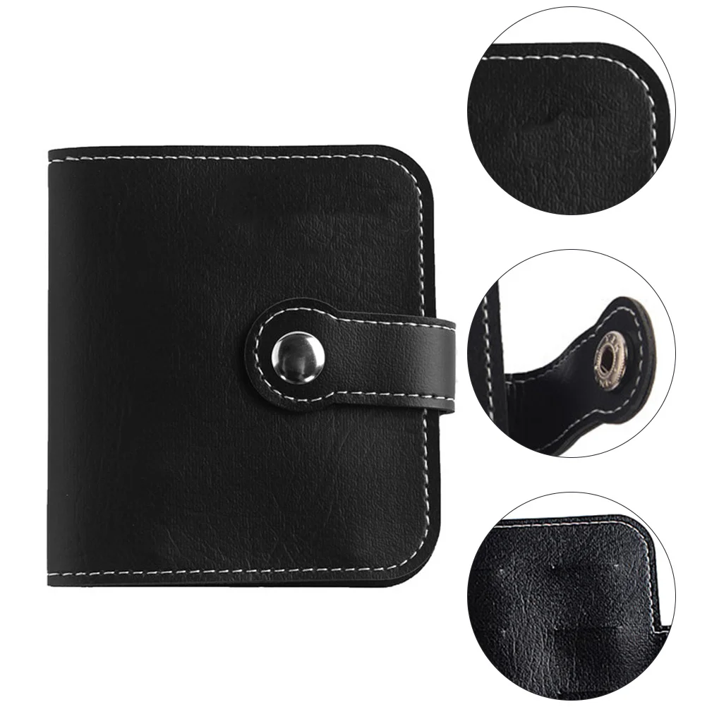 

1Pcs Ukulele Pick Pouch High Toughness Material 16 Picks Storage Easy Carry Black PU Guitar Pick Bag Simple Storage Bag