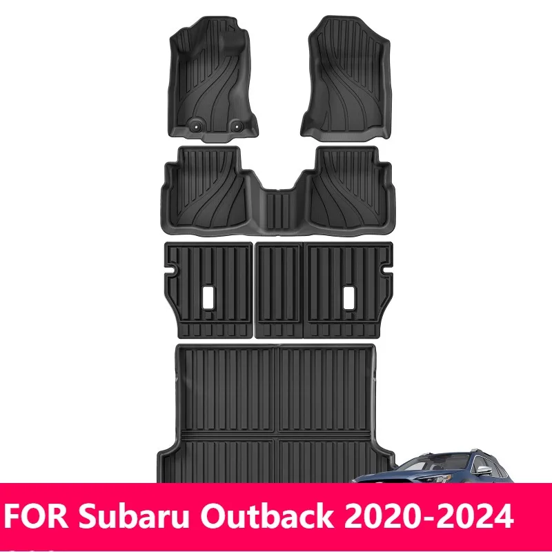 

Изготовленные на заказ 3D коврики TPE для Subaru Outback 2020-2024 2025, всепогодные черные коврики для грузовика и коврик для багажника