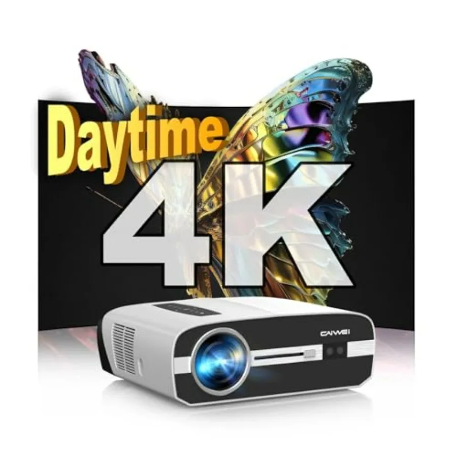 

4K Умный офисный проектор и экран в комплекте с HDR10+ для использования на улице, AI-автофокусировка, яркость 2000 ANSI, просмотр днем, WiFi6