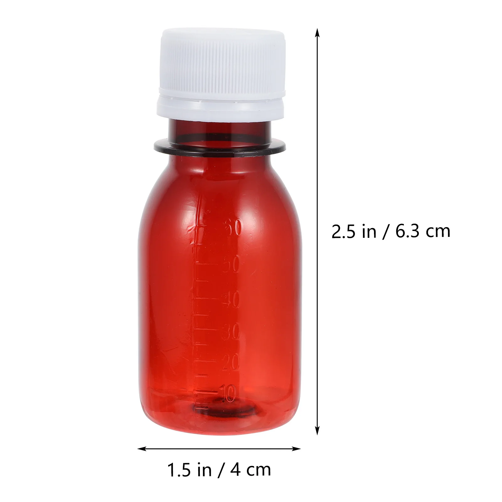 

20pcs Graduated Bottle Set Clear Plastic Reagent Bottles Leak Proof Laboratory Media Storage Containers For School Hospital