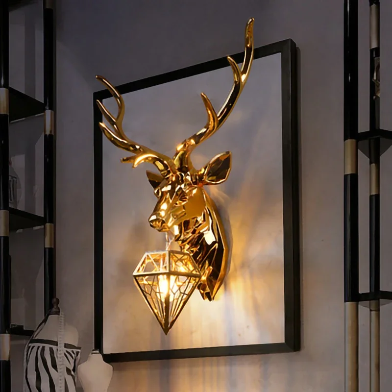 Morden Antler LED Wall Lamp Luxury Decoration Lighting Village Silver Gold Buckhorn Wall Light Bedroom Restaurant Living Room