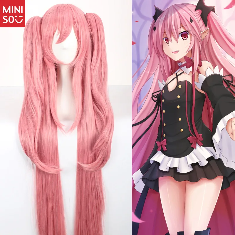 

Парик аниме 100 см, конец Серафа, Круэлла Тоссези, королева, дымчатый розовый тигр, зажим для рта, парик