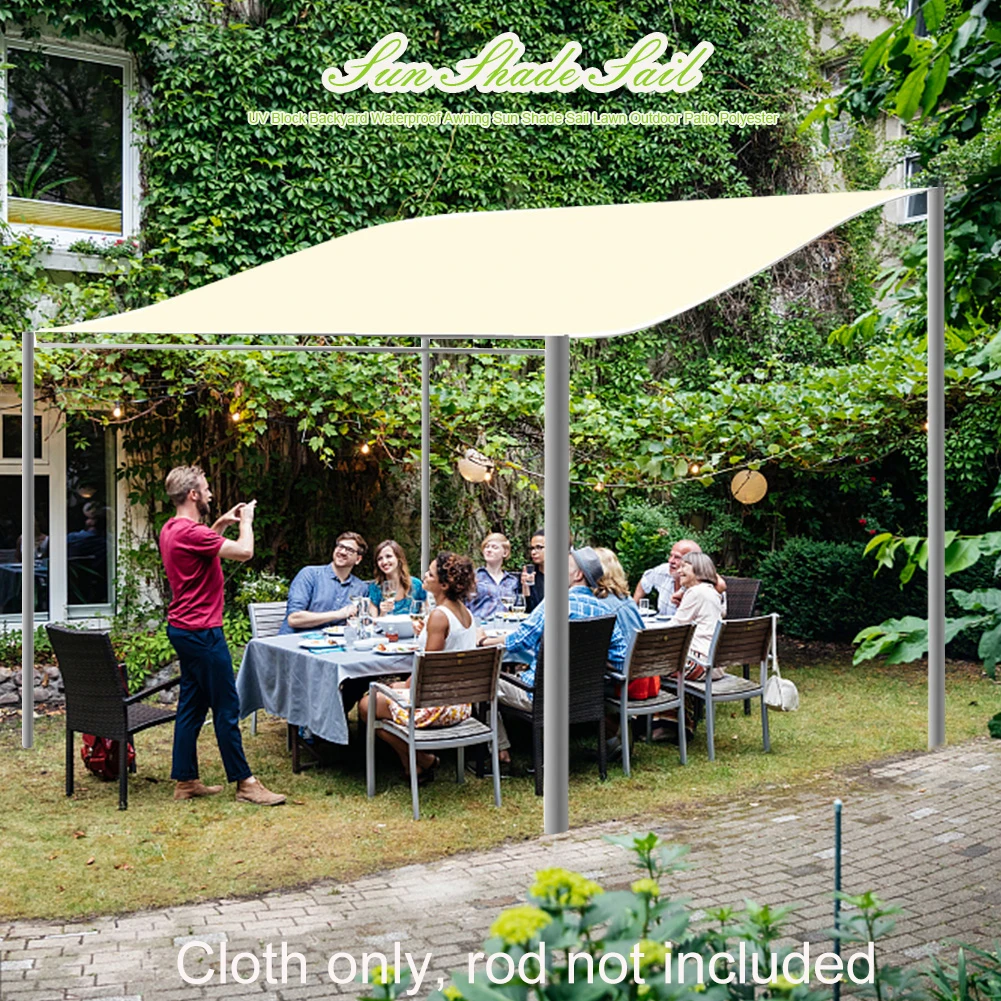 

Garden Lawn Decking Sun Shade Sail Backyard Waterproof Awning Wear Resistant Shading UV Block Outdoor Patio Pergola Polyester