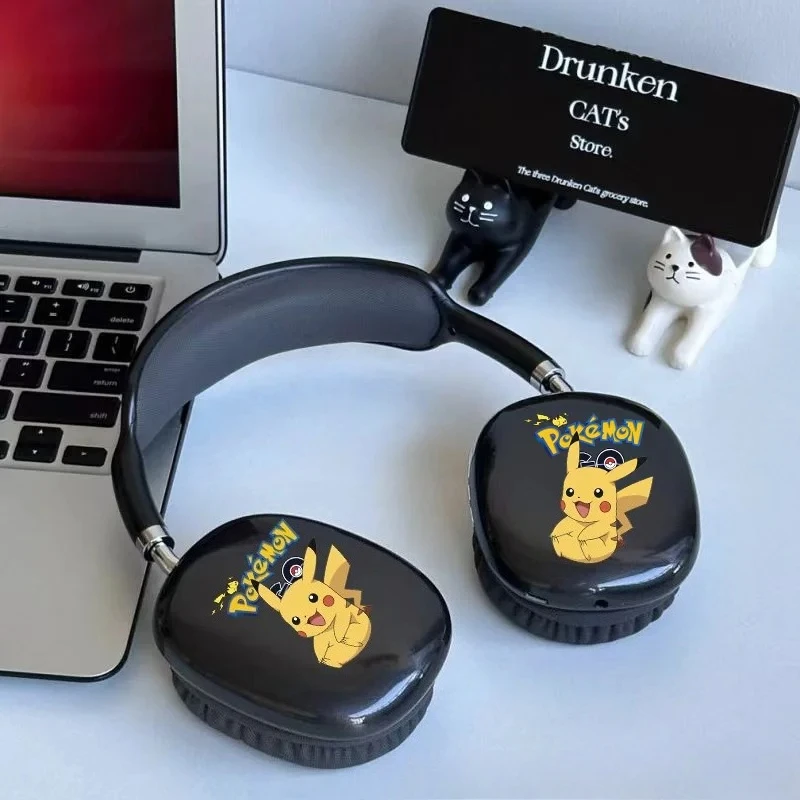 

Pokemon Pikachu Over-ear Headphones Boys Girls Bluetooth Earphones Wireless Earphones Anime Cartoon High Quality Earphones Gift