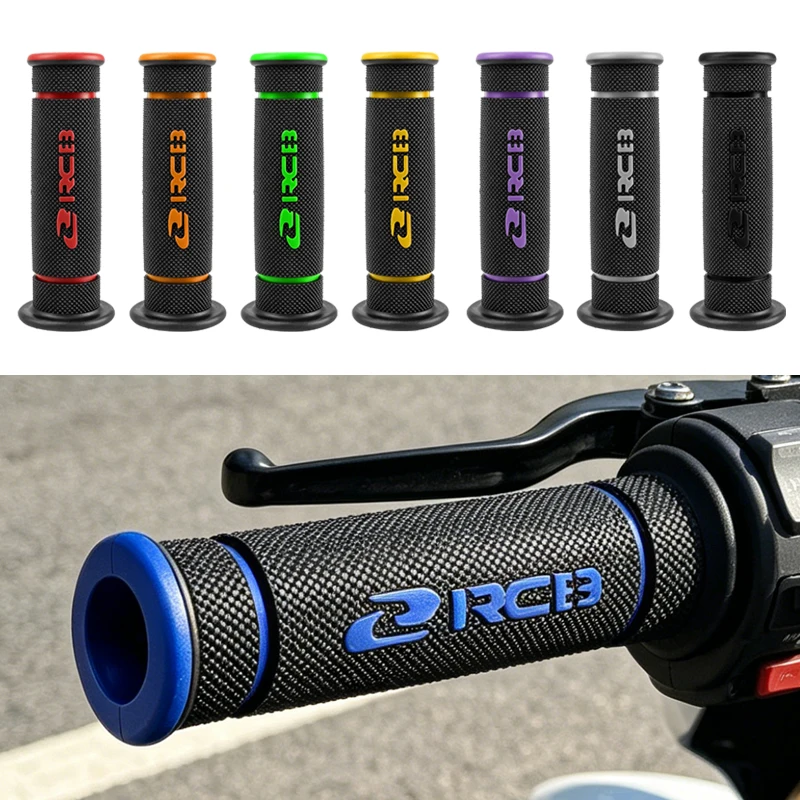 1pair 22/24mm Motorcycle Rubber Handlebar Grips Non-slip Motorbike Modification Parts Handles For Honda Suzuki Ducati Benelli