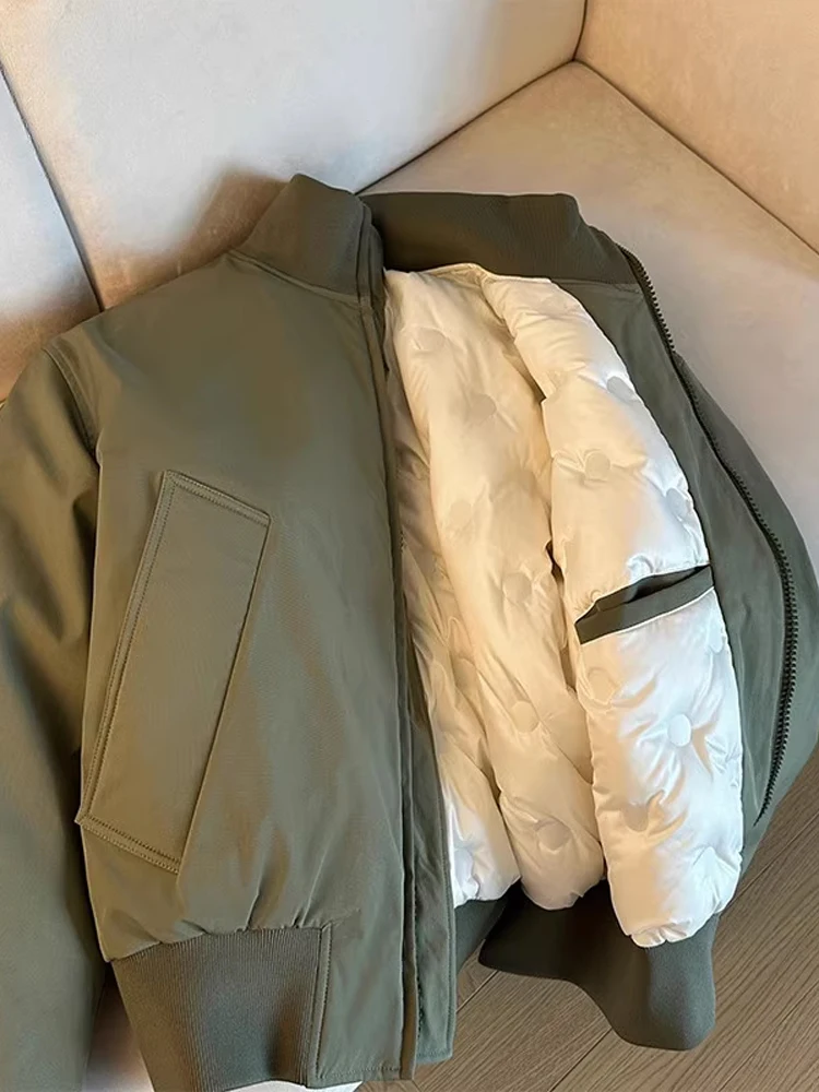 

American Sle Bomber ort Thiened Warm White Du down Tee-Proof Men's Workwear down Jaet Youth Faion Outdoor Ci ...