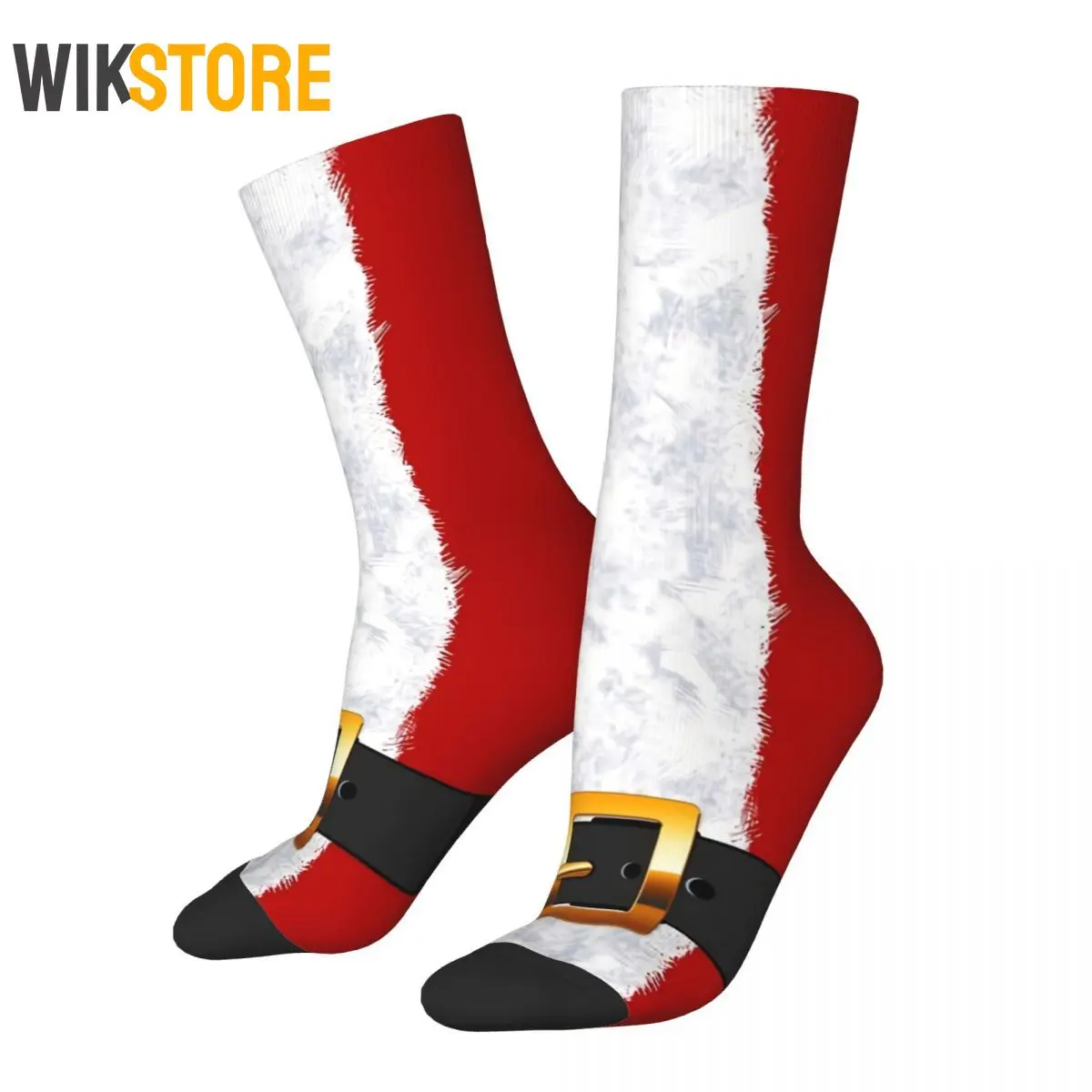 Funny Crazy Sock for Men Women Male Santa Claus Suit Hip Hop Harajuku Boys Crew Sock Novelty Non-Slip Running Sport Socks