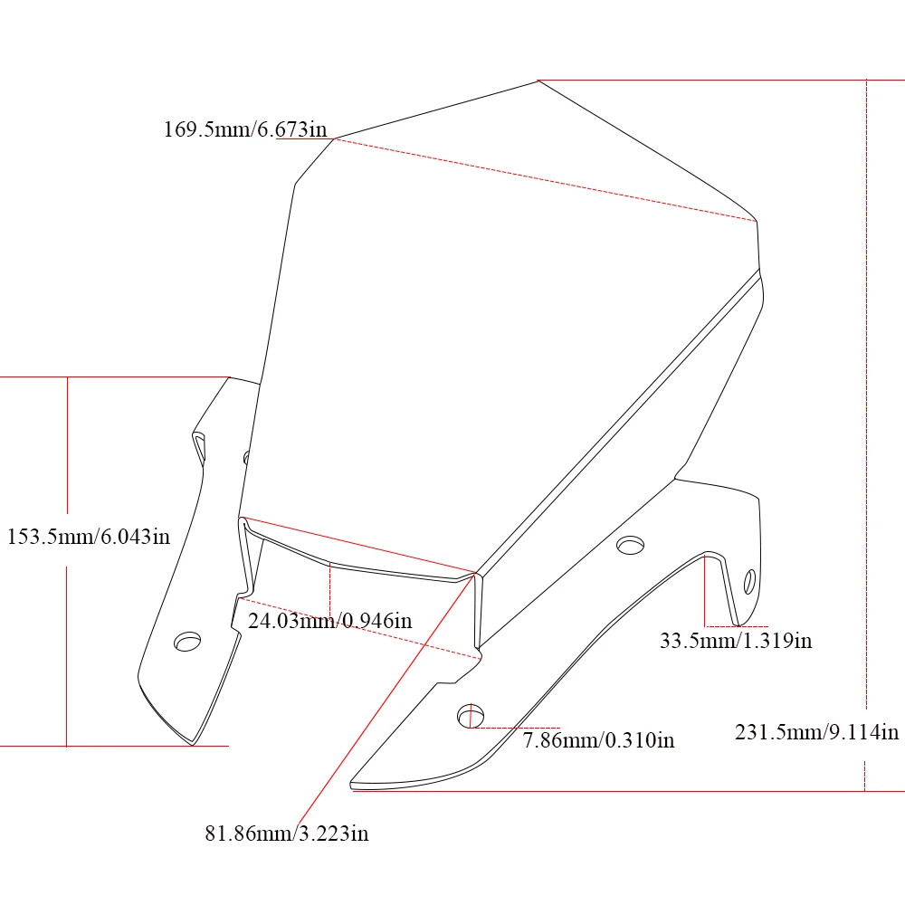 For YAMAHA MT-07 MT07 FZ-07 FZ07 2013 2014 2015 2016 Motorcycle Accessories Windscreen Windshield Deflectors Parts MT FZ 07